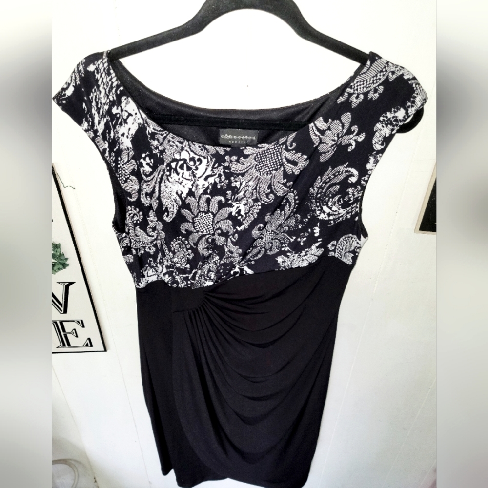 Connected Apparel, Dress, Size 12, Black and white.